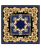 Blue scarf 90x90cm in PAINTING printed silk